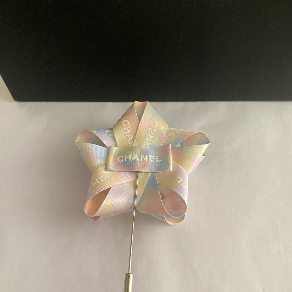 Multicolor Ribbon Bow Brooch Pin - Picture 6 of 8